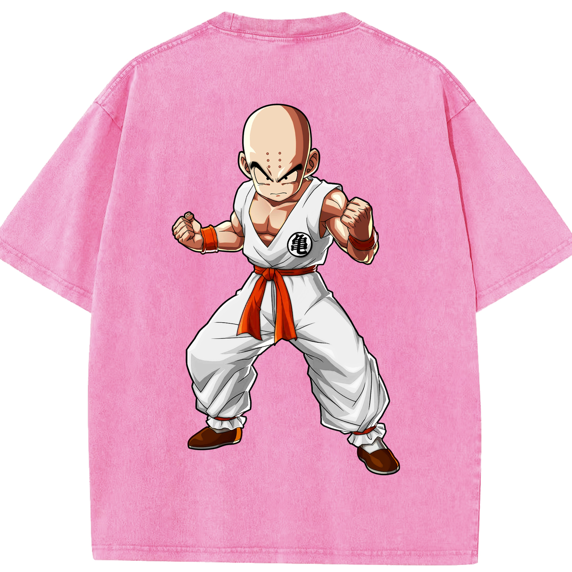 （画像用） ドラゴンボール クリリン DRAGON BALL krillin 綿100% ヴィンテージ風 半袖Tシャツ（背面プリント）